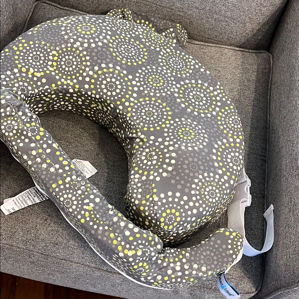 EUC Gray and Yellow Nursing Pillow